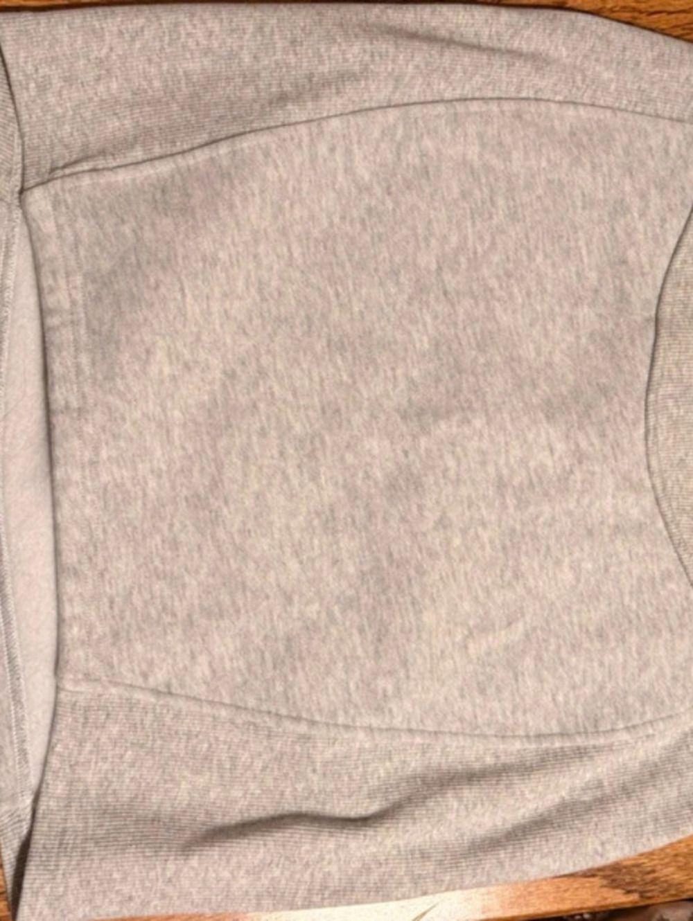 Lululemon Scuba Cotton Blend High-Rise Heather Gray Hi-Low Tenniscore Mini Skirt